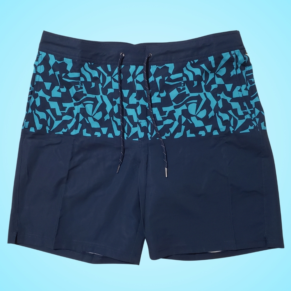 Fair Harbor Ozone Swim Shorts Built-In Liner Men XL, 2XL Blue Moma Relaxed Fit